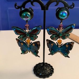 Butterfly earrings.